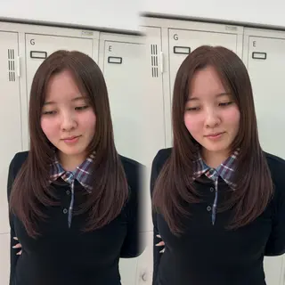 ロング カラー Ash/ tomona𝜗𝜚のヘアスタイル