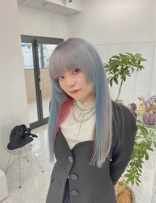 ロング カラー ヘアアレンジ メンズ SALOWIN所属・ハイトーン美容師 MASATOのヘアスタイル