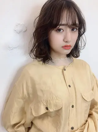 ミディアム 鎌倉 彩のヘアスタイル