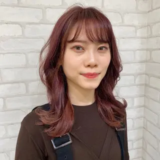 ミディアム カラー abilita AZUSAのヘアスタイル