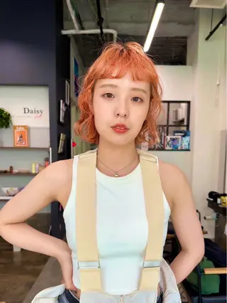 ミディアム カラー nao/福岡美容室 パーマ/ボブパーマのヘアスタイル