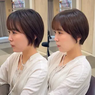 ショート ガレリアエレガンテ名駅店所属・【ショート/ボブ 丸みショート】深萱のヘアスタイル