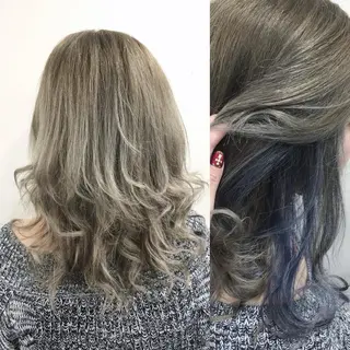 セミロング カラー 🌛ダブルカラー 🌜SAYAKAのヘアスタイル