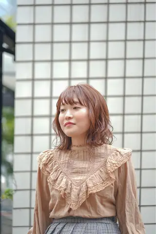 ミディアム カラー Livnaリヴナ立川所属・レイヤー/ハイライト /立川/赤池宏隆のヘアスタイル