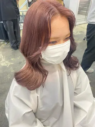 ミディアム カラー 💗💗韓国レイヤー yu-ki💗💗のヘアスタイル