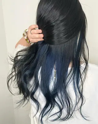 セミロング カラー 透明感カラー 松田晃代のヘアスタイル