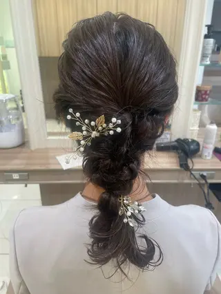 ミディアム ヘアアレンジ 韓国ヘアメイク🎀/ 縮毛矯正✨山本媛香のヘアスタイル