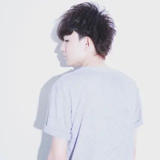 ミディアム カラー メンズ メンズヘア特化 崎田 成人のヘアスタイル