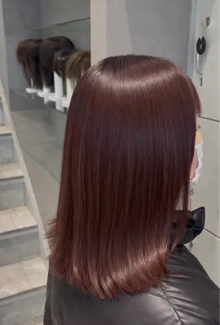 ミディアム カラー ヘアアレンジ earth銀座 青山🩵のヘアスタイル
