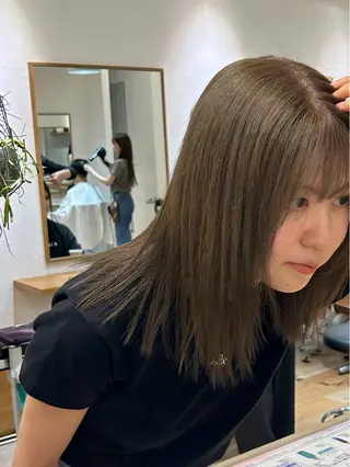 ミディアム カラー じゅわっと暖色カラー 🍊Moemiのヘアスタイル