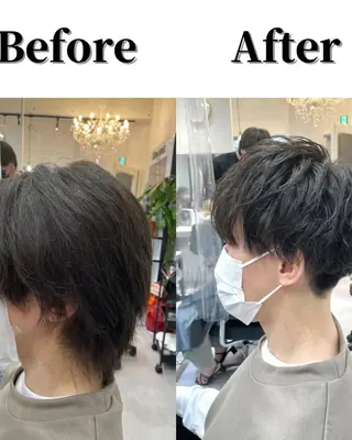 ショート 髪質改善× ハイライト溝江のヘアスタイル