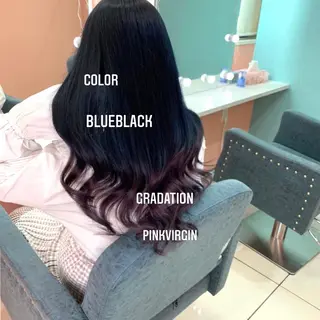 セミロング カラー エクステ🩵ブリーチ 韓国ヘア🩵KAEのヘアスタイル