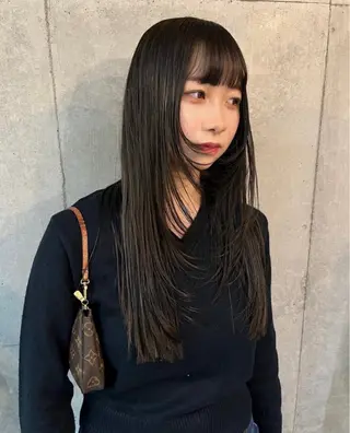 ロング レイヤーカット\ウル フ　chinatsuのヘアスタイル