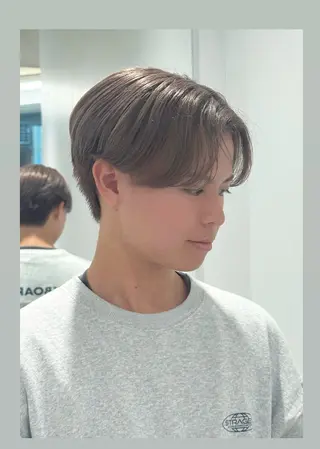 ショート カラー メンズ 🎀藤沢 ﾊｲﾄｰﾝ ららのヘアスタイル