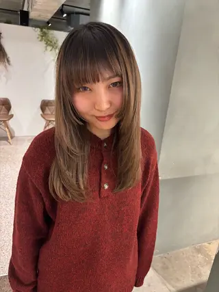 セミロング TONUKOA RUA下北沢店【トヌコア ルア】所属・丸山璃子 /パーマ/レイヤーのヘアスタイル