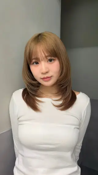 ミディアム 日吉／レイヤー／ 髪質改善／iatoのヘアスタイル