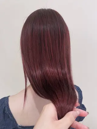 ロング カラー 💖大人韓国ヘア💖 韓国艶カラー【銀座】のヘアスタイル