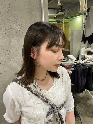 ミディアム ボブヘアカット Rikapi❤️のヘアスタイル