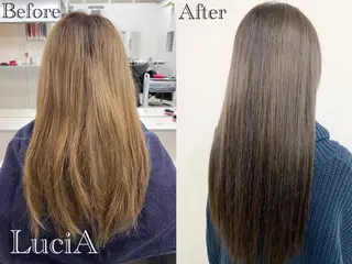 ロング ヘアアレンジ カラー LuciA/エクステ カラーのヘアスタイル