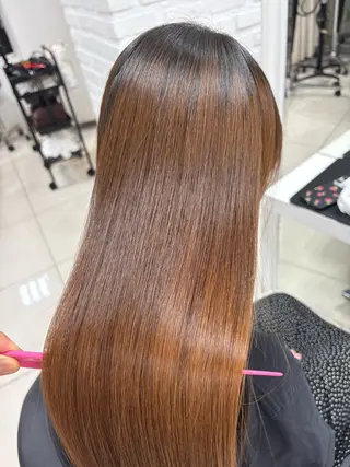 ロング パーマ ﾊｲﾄｰﾝ ｶﾗｰ ✝️ユウのヘアスタイル