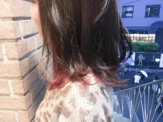 セミロング カラー 北條 優輝のヘアスタイル