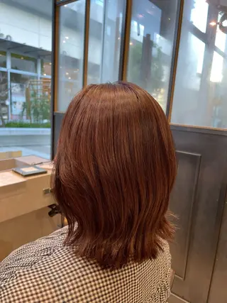 ミディアム カラー 原 萌香のヘアスタイル
