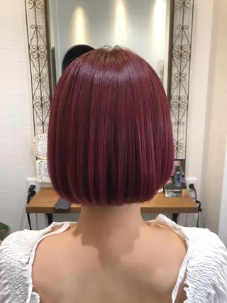 ミディアム カラー 皆巳 達郎のヘアスタイル