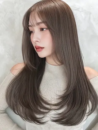 ロング カラー 巻ける縮毛矯正 Sachi🐰のヘアスタイル