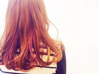 ミディアム セミロング カラー Lagom なかだのヘアスタイル