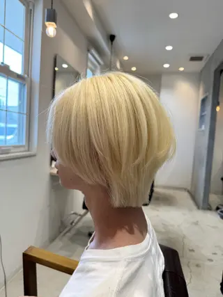 カラー メンズ ほの カラー特化/ ブリーチ/ボブのヘアスタイル