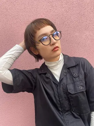 ショート カラー ショート/ボブ/ 心斎橋/宮脇美奈のヘアスタイル