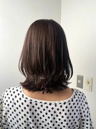 ミディアム 美髪改善ストレート/ 植村友哉のヘアスタイル