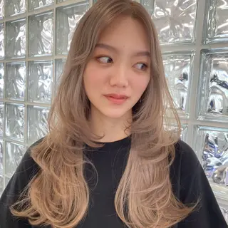 ロング ミルクティーベージュ 🩰🤎miharuのヘアスタイル