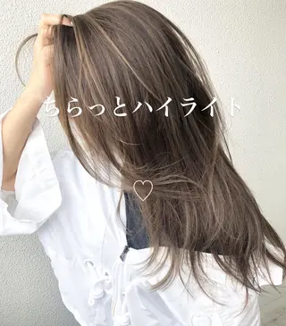 セミロング カラー ブリーチ/髪質改善 NYNY大久保のヘアスタイル