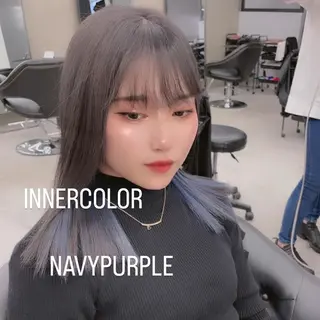 セミロング カラー エクステ🩵ブリーチ 韓国ヘア🩵KAEのヘアスタイル