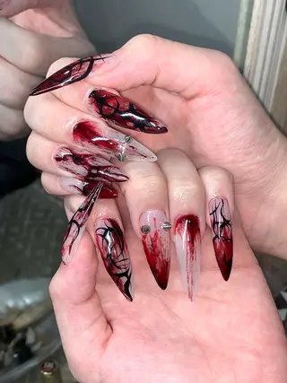 ネイル NES NAIL所属・さゆり￤推しキャラ ￤ロングネイル🩷のネイルデザイン