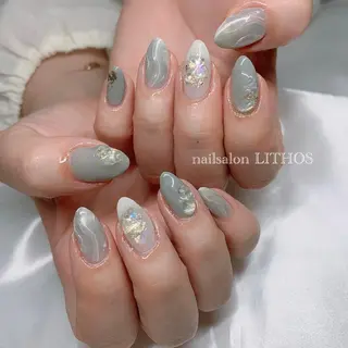 セミロング ネイル nailsalon Lithos所属・nailsalon Recontreのネイルデザイン