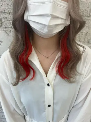 セミロング エクステ＆艶カラー 🎀YURINA🎀のヘアスタイル