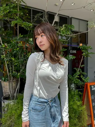 ミディアム 藤田 ゆりなのヘアスタイル