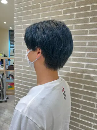 カラー メンズ 赤本悠斗波巻きパーマ メンズパーマのヘアスタイル