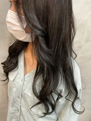 セミロング カラー 【ピンク/韓国ヘア/ ヘアセット】亜海のヘアスタイル