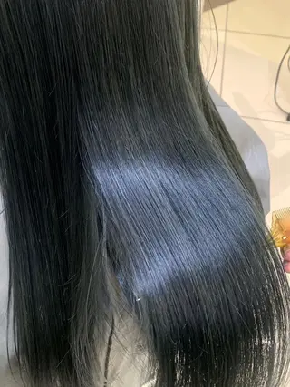 ロング カラー ヘアアレンジ タイトボブ個性派カラ ーAKANEのヘアスタイル