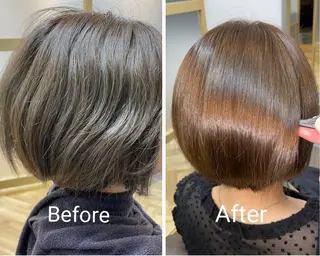 ショート カラー 髪質改善特化 スギヤマハヤトのヘアスタイル
