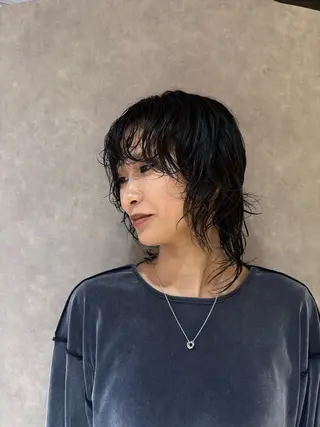 ミディアム パーマ 似合わせパーマ /神戸/ayaのヘアスタイル