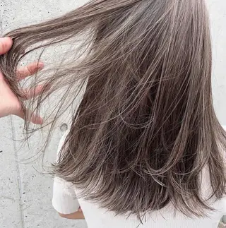 セミロング カラー HATSUMEI ゆうまのヘアスタイル