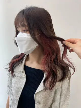 ミディアム 韓国レイヤー/ヘア カラー🎀ayamiのヘアスタイル