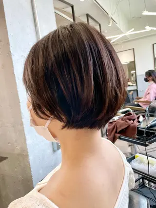 ショート カラー 色気レイヤー& ショートはお任せ🌟のヘアスタイル
