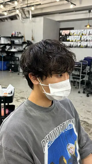 パーマ メンズ be'leef.ema 寝屋川店所属・スペインカール/ メンズパーマ/山下のヘアスタイル