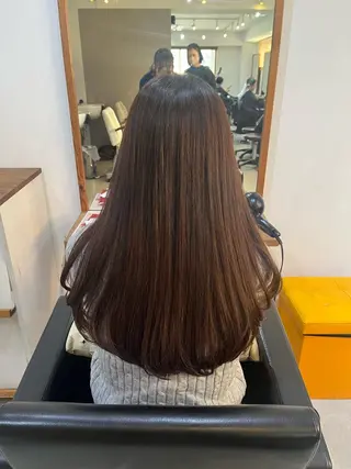 ロング カラー ✨🎨ブリーチなし 透明感カラー✨美友のヘアスタイル