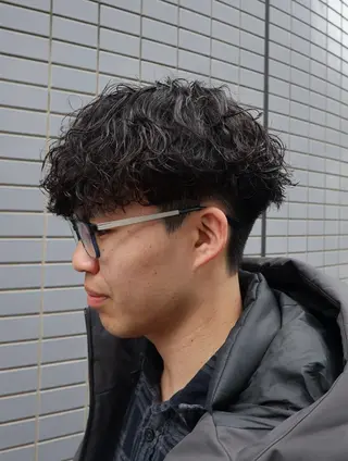 ショート パーマ メンズパーマ梅田 ・川副史晶のヘアスタイル